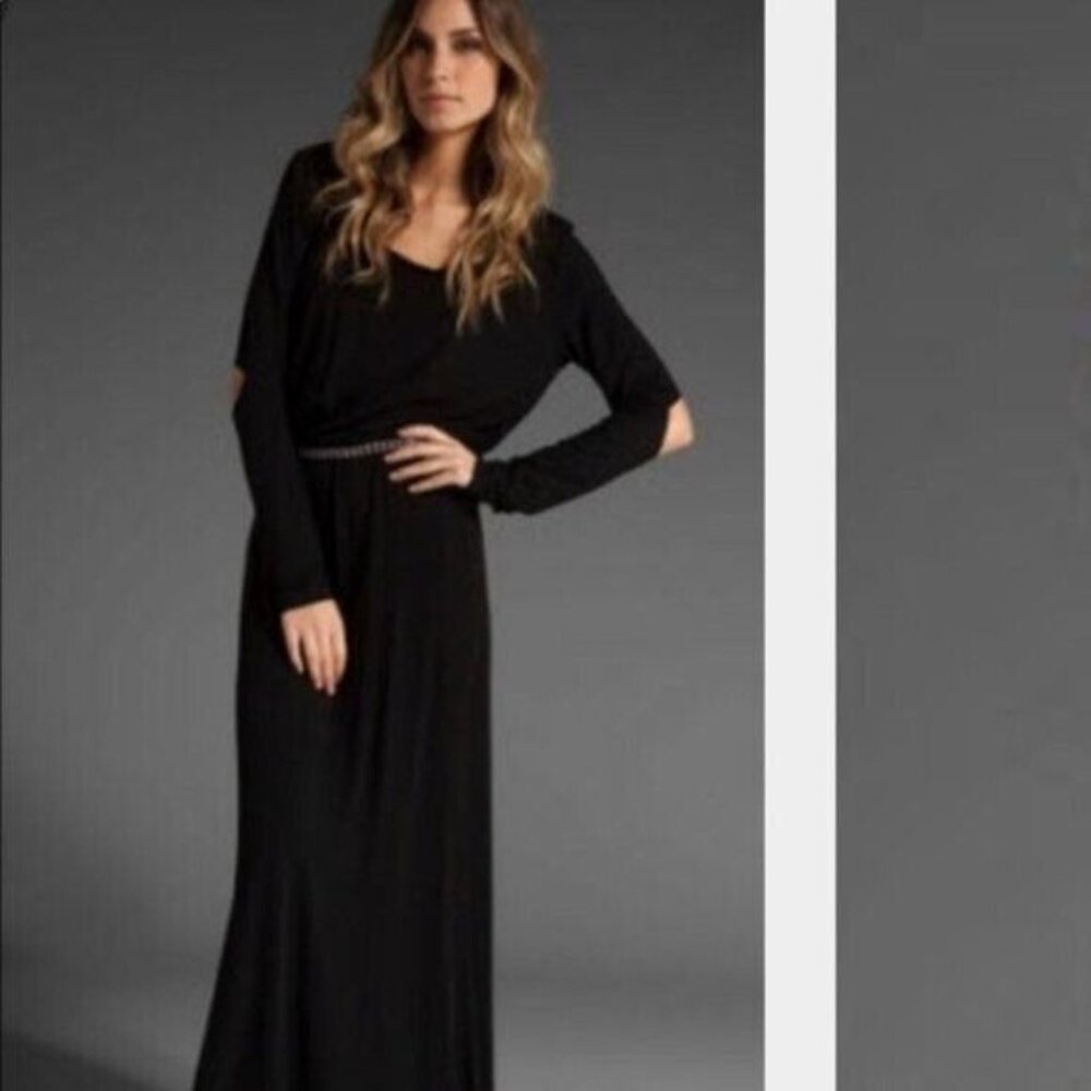 Revolve LNA Long Sleeved Black Dress Large euc